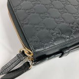GUCCI Long Wallet Purse Long Wallet Purse Handbag Long Wallet Guccisima GG Travel case W fastener leather 447965 black mens Used Authentic