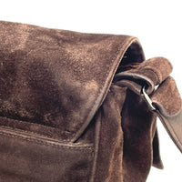 CHANEL Shoulder Bag bag one belt messenger bag CC COCO Mark Trip Luco co suede Brown Women Used Authentic