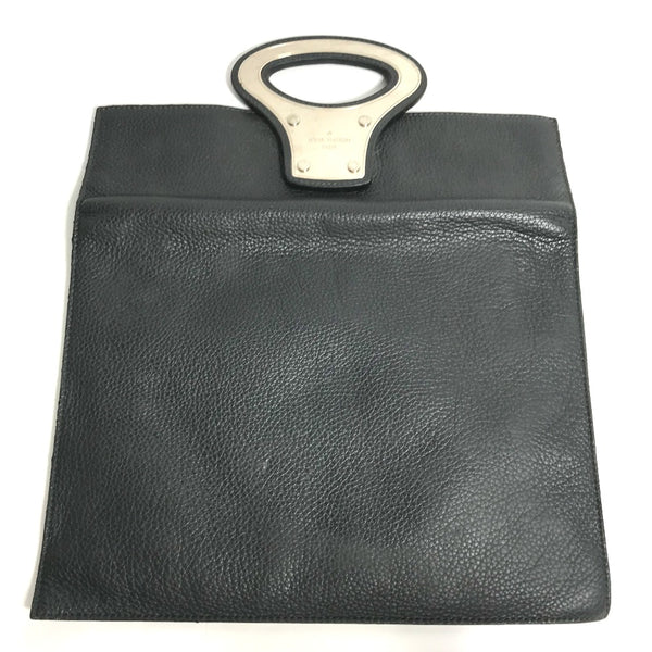 LOUIS VUITTON Clutch bag 2WAY handbag Bag portfolio Taurillon Clemence Leather M48811 black mens Used Authentic