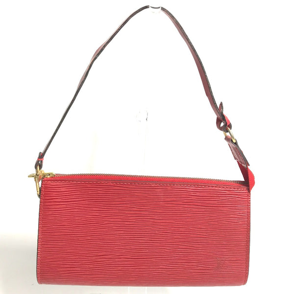 LOUIS VUITTON Accessory pouch Handbag Bag Shoulder Bag Epi Pochette Accessoires Epi Leather M52947 Red Women Used Authentic
