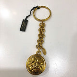 CHANEL key ring Bag charm COCO Mark Matrasse Gold Plated gold Women Used 100% authentic