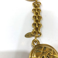 CHANEL key ring Bag charm COCO Mark Matrasse Gold Plated gold Women Used 100% authentic