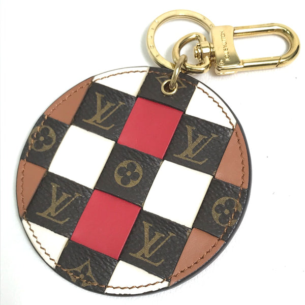 LOUIS VUITTON key ring bag bag charm portocre monogram check Key ring Monogram canvas M68657 multicolor Women Used Authentic