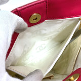 CHANEL Tote Bag Handbag Triple COCO Mark logo enamel Red Women Used Authentic