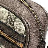 GUCCI Shoulder Bag Bag Balenciaga Balenciaga Collaboration GG BB logo Hacker camera bag GG Supreme Canvas 680128 Beige x brown Women Used Authentic