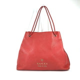 GUCCI Tote Bag Braided handle logo Shoulder Bag Shoulder Bag leather 380118 Red series Women Used Authentic