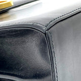 Salvatore Ferragamo Shoulder Bag Bag 2WAY handbag Gancini Square type leather BX-212193 black Women Used Authentic