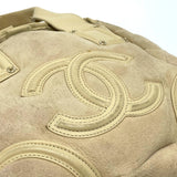 CHANEL Handbag Bag CC COCO Mark Mokomoko Mouton / Leather Beige x Gold Metal Women Used Authentic