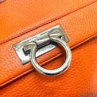 Salvatore Ferragamo Handbag Bag 2WAY Gancini Sofia leather A896 Orange Women Used Authentic