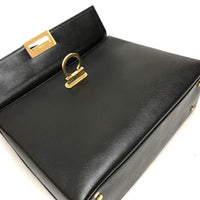 Salvatore Ferragamo Handbag Bag 2WAY Gancini leather black Women Used Authentic