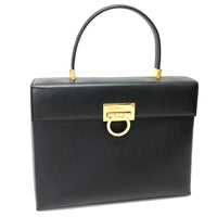 Salvatore Ferragamo Handbag Bag 2WAY Gancini leather black Women Used Authentic