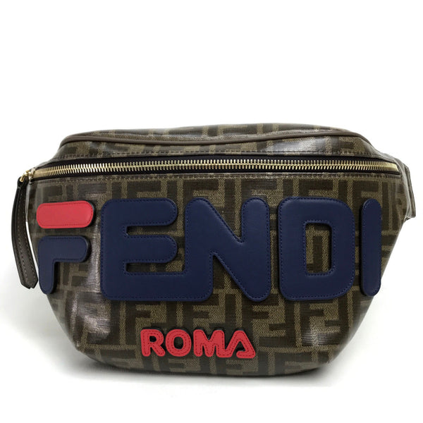 FENDI body bag Waist pouch belt bag Zucca Fila FIRA collaboration PVC 8BM006 Brown unisex(Unisex) Used Authentic
