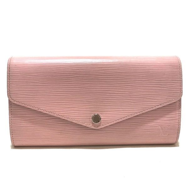 LOUIS VUITTON Folded wallet Epi Portefeuille Sarah Epi Leather M61394 pink Women Used Authentic