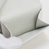 Balenciaga 640107 15v0y 9016 Neo Classic Triufold Wallet mit Münzhandlung Farbe weiße Ledermaterial Leinwand Frauen