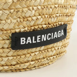 BALENCIAGA 744139 raffia tote bag shoulder bag 2way Straw Bag Raffia beige Women