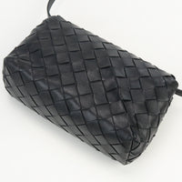 BOTTEGAVENETA 609412 Shoulder Bag INTRECCIATO Diagonal Cross body leather Women Black