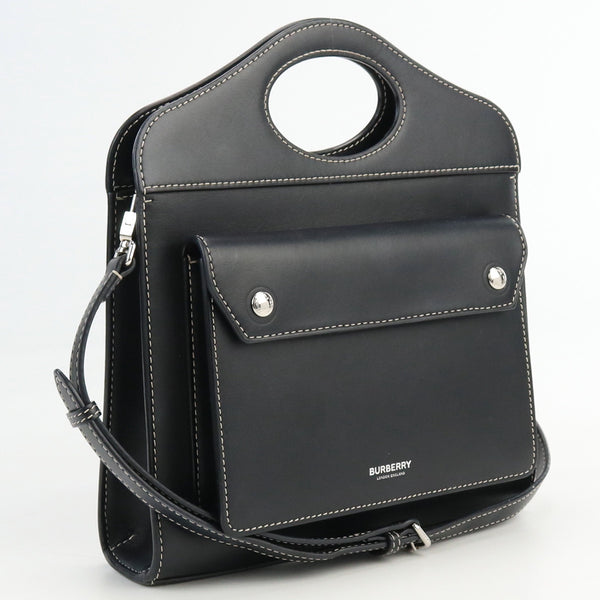 BURBERRY 8040892 mini pocket bag Handbag shoulder bag 2way leather black Women