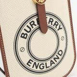 BURBERRY phone pouch Diagonal shoulder bag Jacquard White unisex
