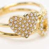 Christian Dior Clair d Lune Anello anelli anelli di marca con perle colorate materiale in metallo oro bianco da donna