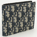 Christian Dior 2OBBC027 YSE H05E Wallet with coin case Dior Oblique Folded wallet with coin purse Jacquard unisex navy
