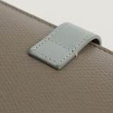 CELINE 10B64 3BRU 10PI Medium strap wallet Folded wallet with coin purse Calfskin skin Women color gray