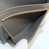 CELINE 10B64 3BRU 10PI Medium strap wallet Folded wallet with coin purse Calfskin skin Women color gray