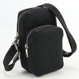 CELINE 19083 Shoulder Bag Diagonal shoulder bag canvas black unisex