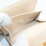 CELINE 10B57 3BEL 02PD Small trifold wallet compact wallet Calfskin beige Women