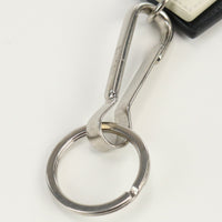 CELINE 49I783DVM 38AW tag key chain Key ring Bag charm Black/white leather Women
