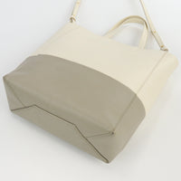 CELINE Vertical Hippo Small Tote Bag leather handbag 2Way Color white Women
