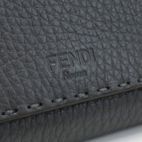 FENDI 8M0384 SER Selleria long wallet Bifold Long Wallet leather color gray woman