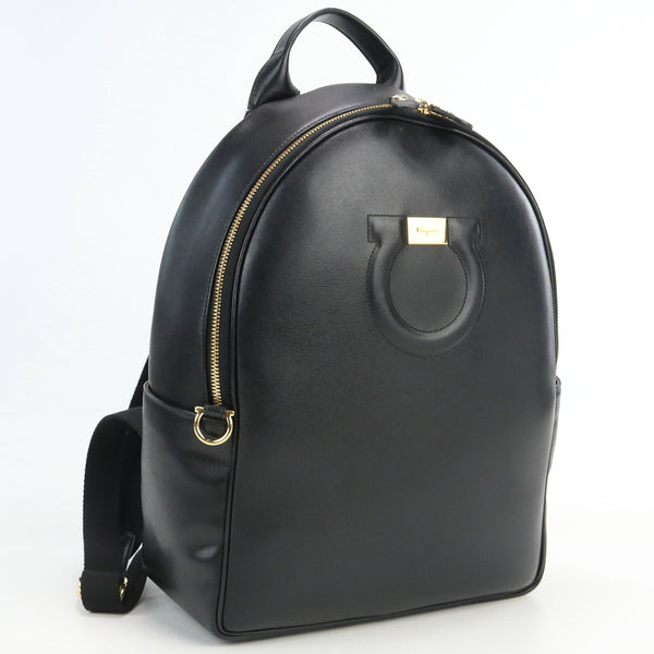 FERRAGAMO 21 H008 Backpack Gancini rucksack leather Color black Women