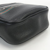GUCCI 574803 Logo print Shoulder Bag Diagonal shoulder bag leather black unisex
