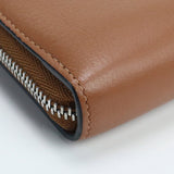 LOEWE 103.54.T12 Ziparound wallet Purse Long Waller Calfskin leather Women Brown