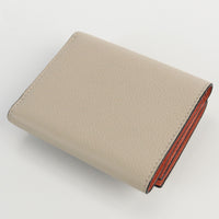 LOEWE C660TR2X01 Trifold wallet Three-fold wallet with coin purse leather Women color beige