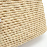 LOEWE A223099X08 square basket bag Straw Bag tote bag Raffia Women White beige