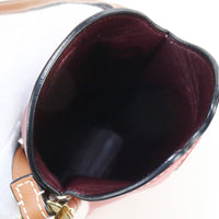 LOEWE C650Z42 Gate pocket Diagonal shoulder bag leather Women red