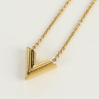 LOUIS VUITTON M61083 Essential V Necklace metal Women color gold
