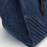 Miu Miu RN1031 Handbag Biker Denim 2way è una borsetta e la borsa a tracolla è la tela del materiale blu scuro