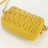 MIUMIU OUTLE 5BH539 Materasse Shoulder Bag Diagonal leather Women Color yellow