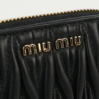 MIUMIU 5MM268 2BPU F0002 Coin case Materasse Wallet leather Black Women