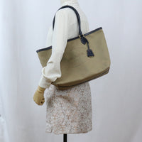 PRADA 1BG158 Tote Bag with charm canvas Women color beige