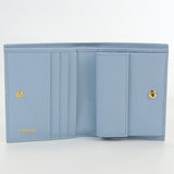 Prada 1MV204 2D1Q F0076 Portafoglio piegato con pellicola per borsetta di colore Blue Donne blu compatto