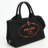 PRADA Canapa bag Tote Bag canvas With shoulder strap color black Women