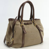 PRADA BN1841 2WAY Tote Bag shoulder bag Jacquard Women brown
