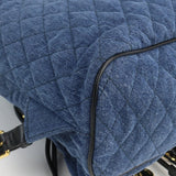 PRADA 1BZ677 Denim Backpack Bga embroidery Blue Women