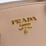 PRADA 1BA164 Shoulder Bag Cross body Handbag leather Beige Women