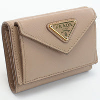 PRADA 1MH021 QHH F0236 Saffiano trifold wallet compact wallet leather Women