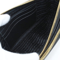 PRADA 1DH010 ChainShoulder Bag Diagonal leather black Women