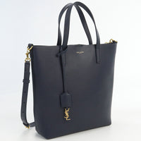 SAINT LAURENT 498612 Shopping Toy 2WAY Tote Tote sholder Bag leather Navy Women